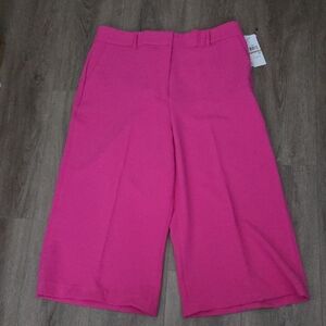 DKNY Fuchsia Pink Trousers NWT BUT Hemmed To 18" Inseam Women 12
